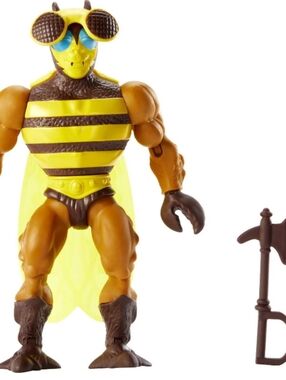 Mattel Buzz Off Yellow Brown Bee Warrior Action Figure with Accessory Damage Box